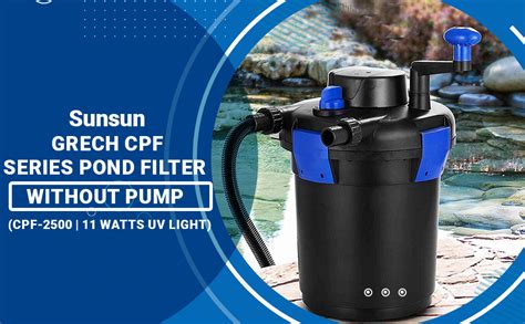 Vayinato Sunsun Grech Cpf Series Pond Filter Without Pump Cpf 2500 11 Watts Uv Light