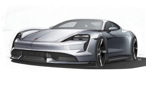 Porsche Taycan Sketch Teases Production Model, Launch Date Confirmed - GM-VOLT : Chevy Volt ...