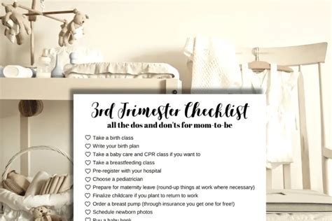 Third trimester checklist - ready for your baby - myMommyHeart