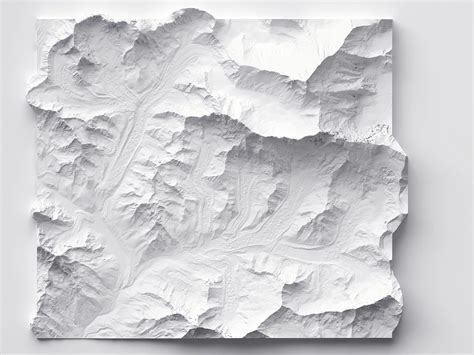 topographic map  mahalangur himal shaded relief behance