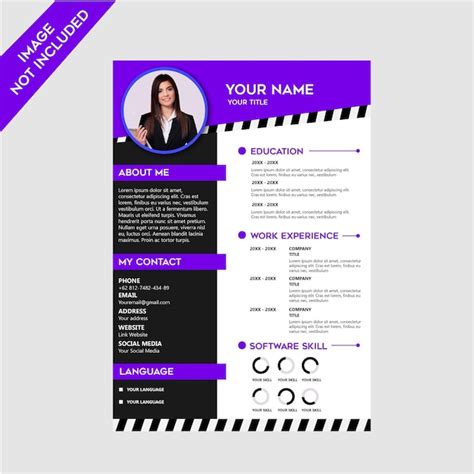 Premium Vector Resume Design Vector Template