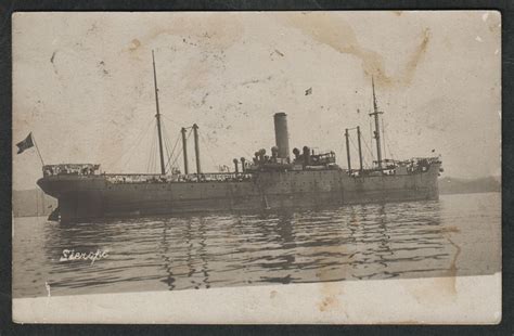 K Postcard Italian Navel Ship Ss Sterope Sunk By German U