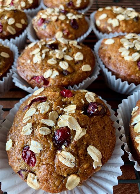 Healthy Pumpkin Cranberry Muffins Recipe