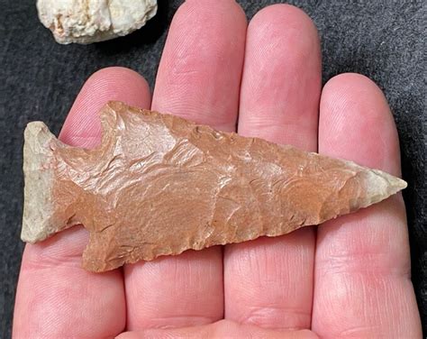 Authentic Jasper Hardin Projectile Point Ancient Arrowhead Artifact