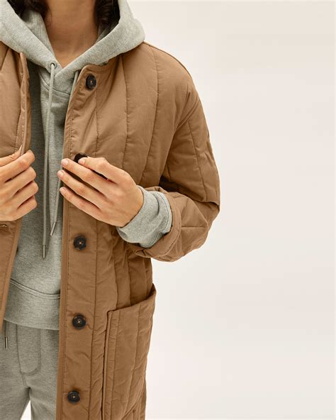 The Cotton Quilted Jacket Ochre Everlane