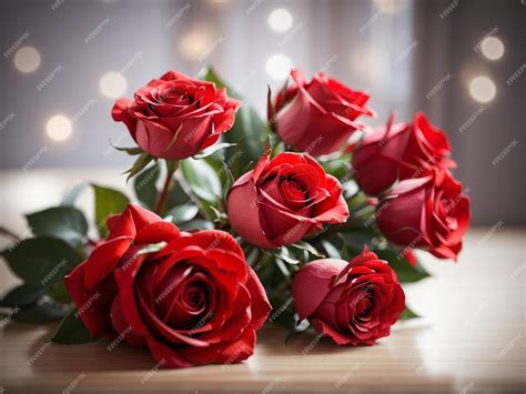 Premium Ai Image Three Dozen Red Roses Rose Flower Bouquet Stock Photo