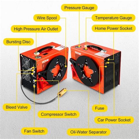 Vevor Pcp Air Rifle Pump 4500psi Portable Electric Air 60 Off