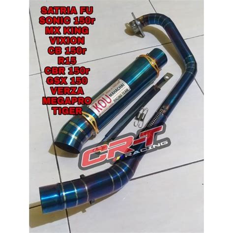 Jual Knalpot Racing Kou Sonic 150 Vixion Cb150r Mx King Satria Fu R15