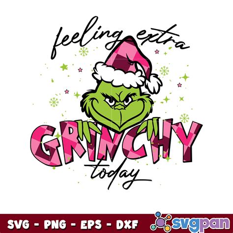Funny feeling extra grinchy today svg, pink christmas svg – svgpan