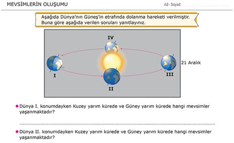 S N F Mevsimlerin Olu Umu Fen Bilimleri Konu Anlat M Morpa