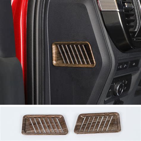 Pcs Wood Grain Abs Interior Trim Set Cover Kit For Ford F Door