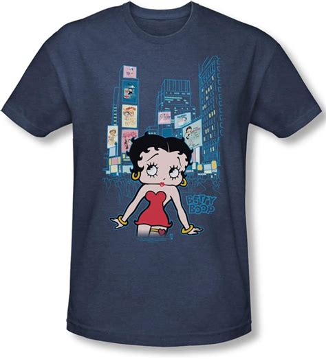 Betty Boop Mens Square T Shirt In Navy Uk Clothing