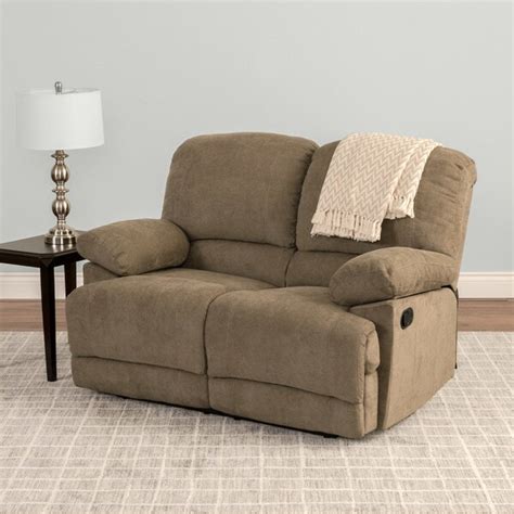 Shop CorLiving Lea Chenille Fabric Reclining Loveseat - Ships To Canada ...