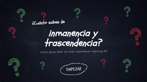 Inmanencia Y Trascendencia