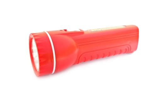 premium photo red flashlight