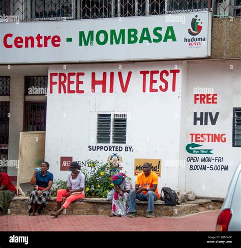 Hiv Testing Clinic In Mombassa Kenya Stock Photo Alamy