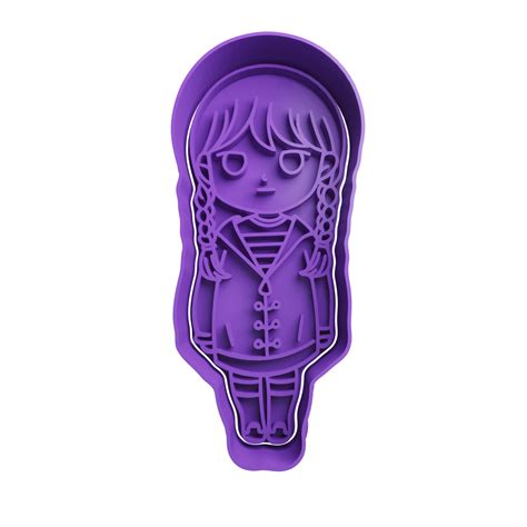 Wednesday Addams Cookie Cutter Stl Cookie Cutter Stl Store Design