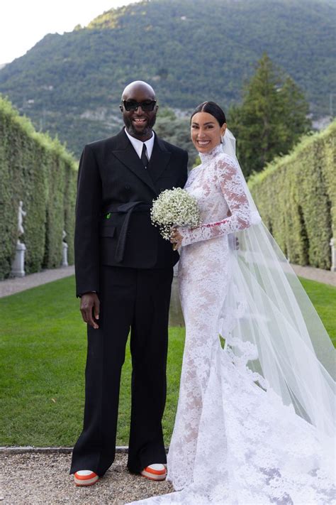 Giorgia Gabriele Wore A Custom Off White Wedding Dress With A Foot