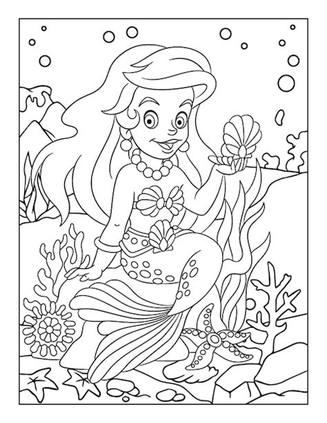 Sirenas Para Colorear Para Niños De 8 A 12 Años Vector Premium