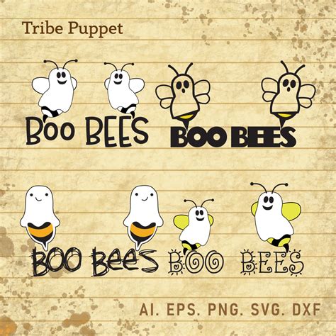 Boo Bees Vector Set - MasterBundles