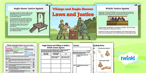 History Vikings And Anglo Saxons Laws And Justice Lks Lesson Pack