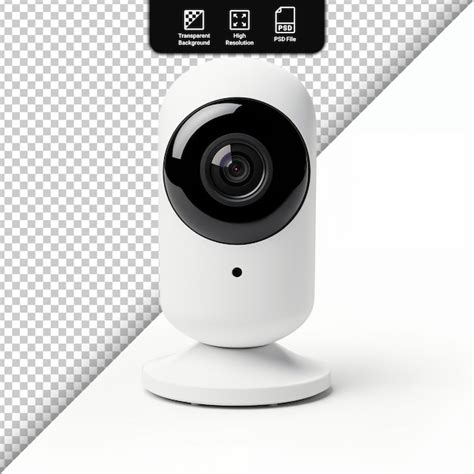 PSD Smart Home Security Camera Isolated On Transparent Background