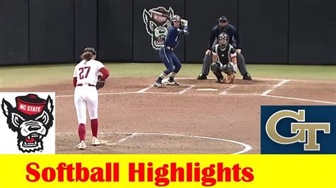 Georgia Tech Vs NC State Softball Game Highlights March 8 2024 YouTube