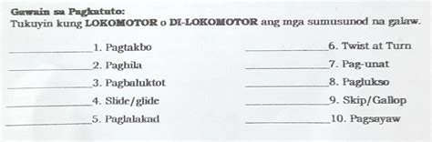 halimbawa ng  lokomotor pictures halimbawa ng kilos lokomotor