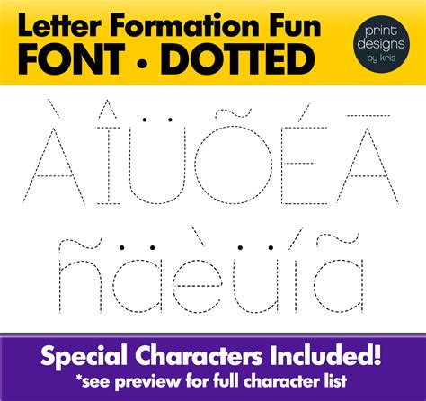 Letter Tracing Font - Letter Formation Font - DOTTED | Made By Teachers