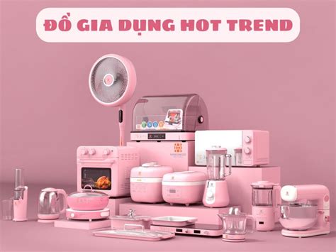 Đồ Gia dụng màu hồng dễ thương Hot trend nhất hiện nay