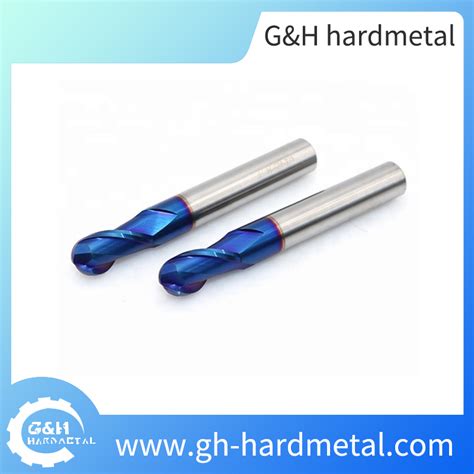 HRC65 Blue Naco Tungsten Carbide Ball Nose End Mill