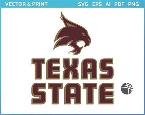 The Texas State University Logo Is Shown In Brown And Blue With An