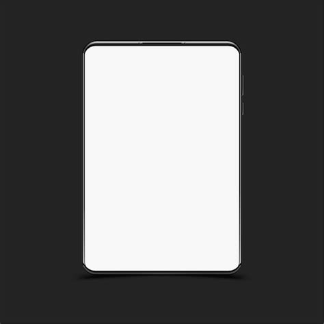 Premium Vector Mock Up Realistic Black Tablet