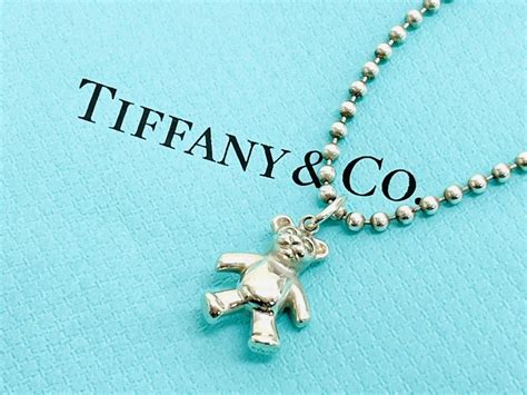 【やや傷や汚れあり】i♪ 希少 Tiffanyandco ティファニー テディ ベア シルバー ネックレス Sv925 クマ アクセサリーの落札