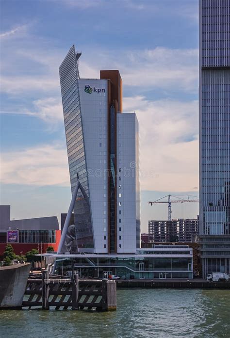 Toren Op Zuid Tower Con Logotipo Kpn Rotterdam Netherlands Imagen