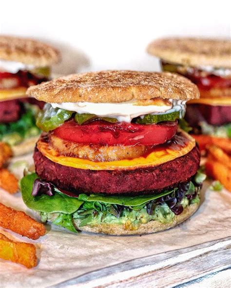 Roasted Beetroot Bean Burger The Best Vegan Food Good Old Vegan