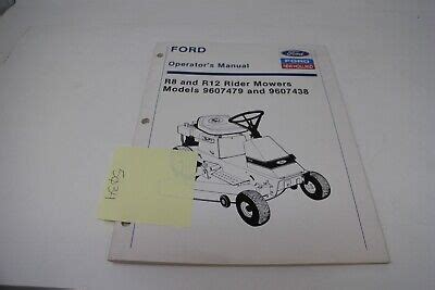 Manuals Books Riders Mower