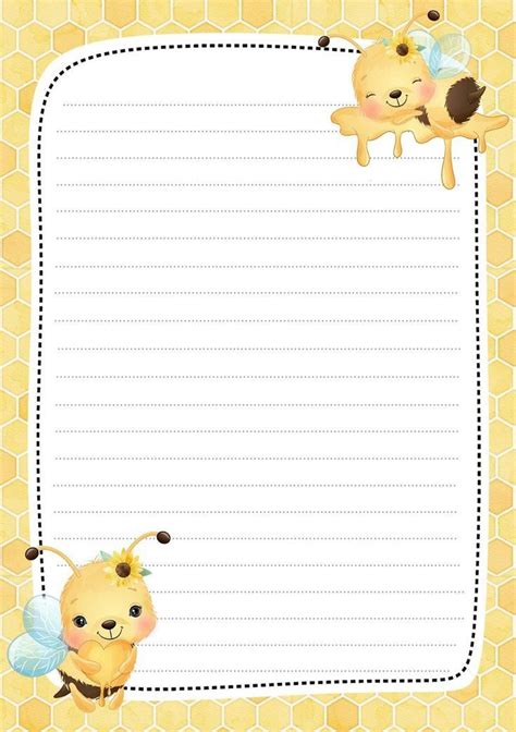 Pin By Alinne Silva On Folhas Fofas Writing Paper Printable