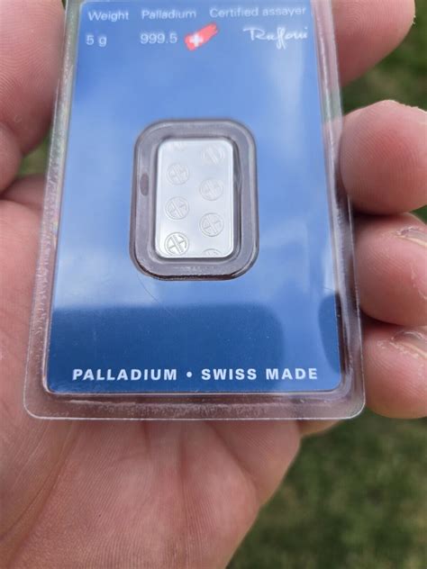 5 Gram Palladium Bar Argor Heraeus 999 5 Fine EBay