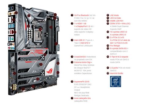 Placa Mãe Asus ROG Maximus VIII Formula DDR4 chipset Z170 LGA 1151 Pichau