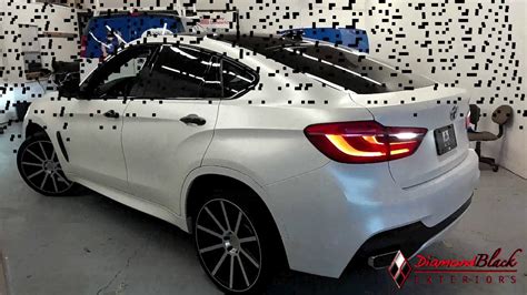 2017 Bmw X6 M Sport Satin Pearl White Wrap By Dbx Youtube