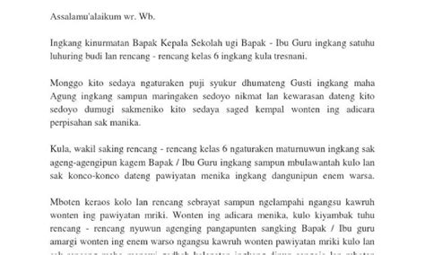 5 Contoh Pidato Bahasa Jawa Perpisahan Kelas Yang Penuh Makna