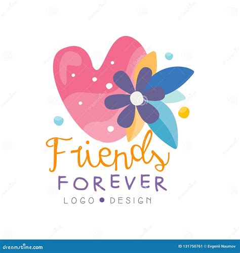 Friends Forever Logo Design, Happy Friendship Day Label for Banner ...