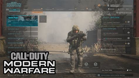 New Call Of Duty Modern Warfare Multiplayer Menu Music Update 1 22 Youtube