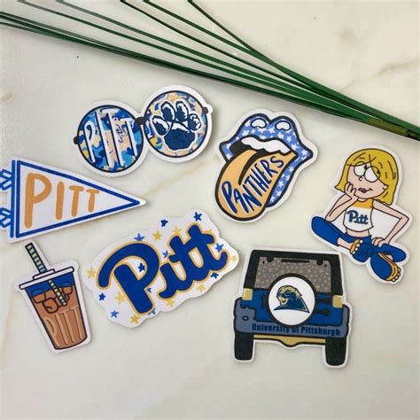 University Of Pittsburgh Stickers Etsy