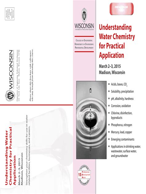 Fillable Online Epdfiles Engr Wisc Understanding Water Chemistry For