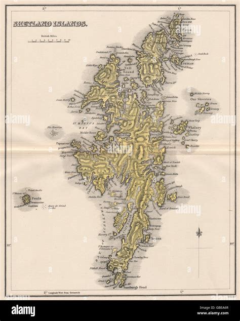 Map Of The Shetland Islands Hi Res Stock Photography And Images Alamy