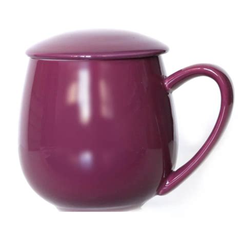 Kubek porcelanowy Błyszcący z zaparzaczem i pokrywką 350 ml Cup You