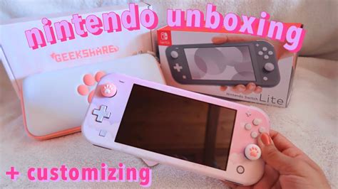 Nintendo Switch Lite Unboxing Making It Cute Youtube