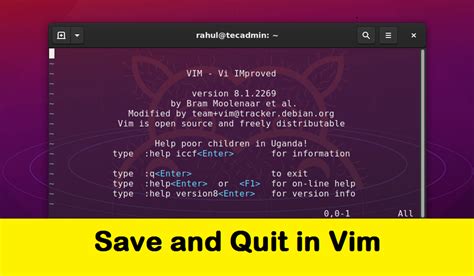 How To Save And Quit In Vim Tecadmin